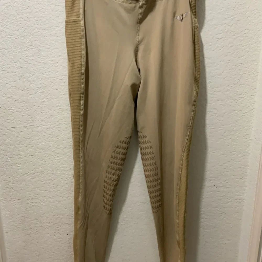 Tuff Rider Equestrian Women's Tan Leggings Pants Size L